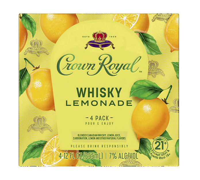 Crown Royal Whisky Lemonade Cocktail (4 Pack)